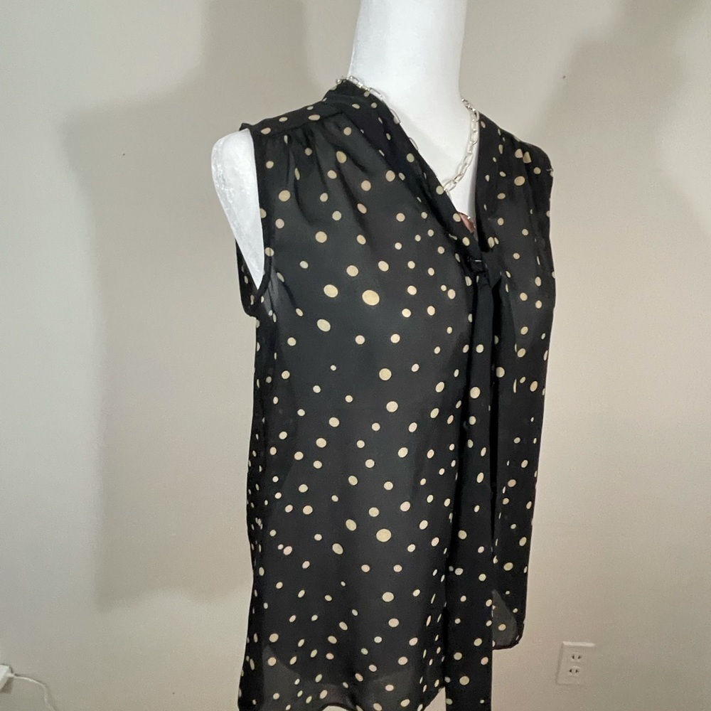 Sami & Jo sz sm sleeveless top black with cream